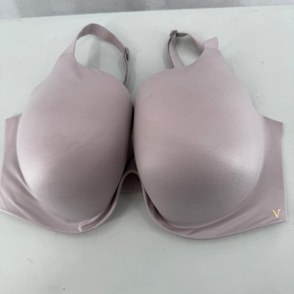 Victoria's Secret Lined Semi Demi‎ Bra Womens 40DDD Mauve Wireless Adjustable